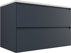 Style Line Тумба под раковину Лима 90 Plus подвесная эмаль графит матовая – фотография-2